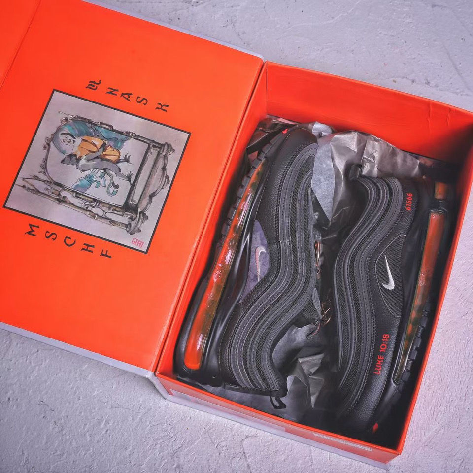 97耶稣圣水973m反光 撒旦 上海万花筒气垫运动鞋男鞋女鞋 max 97 撒旦