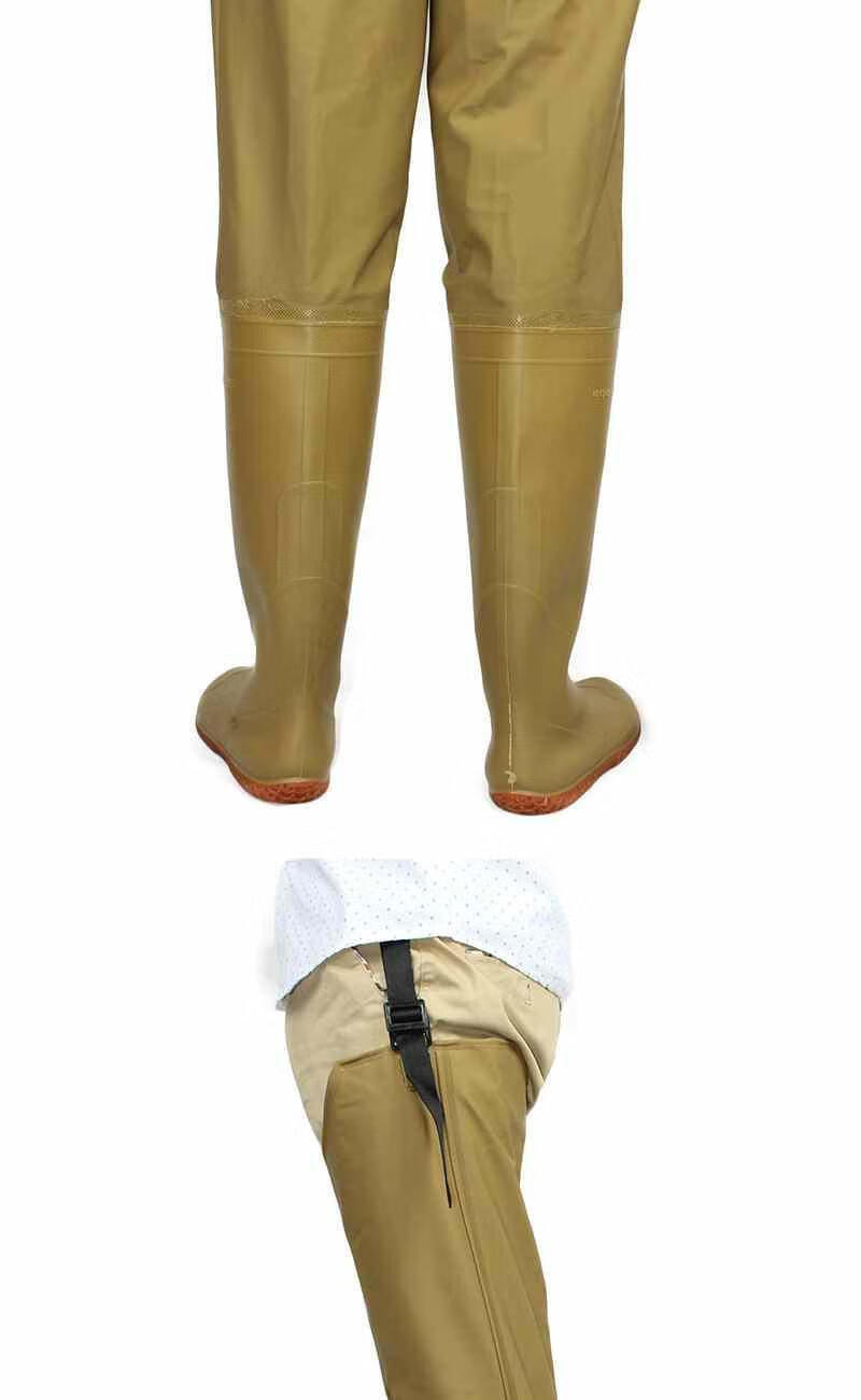 下水穿的库子鱼塘水裤下半身水鞋加厚插秧鞋半身过膝男女下水裤大码