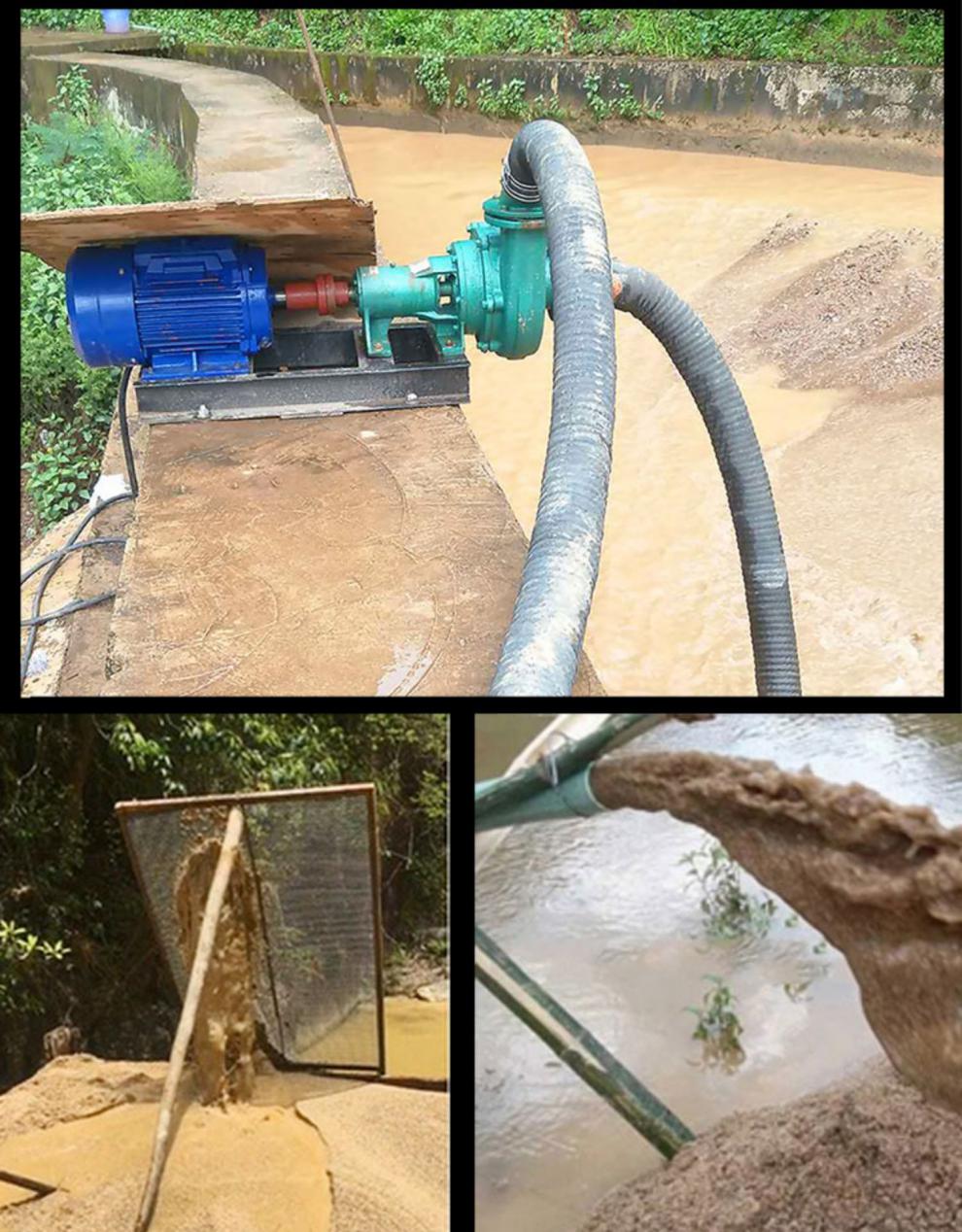 卧式吸砂泵柴油机抽沙泵耐磨小型池塘河底清淤污泥泵泥浆泵抽泥沙2寸