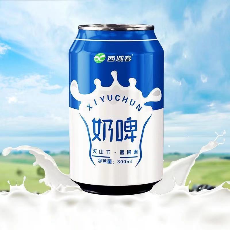 新疆天润奶啤300ml乳酸菌饮品易拉罐装音苏提奶啤300ml8罐