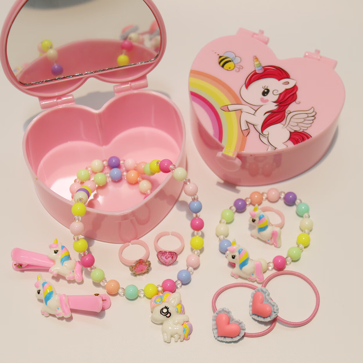 disney/迪士尼儿童项链公主可爱女童戒指手链女孩饰品套装宝宝卡通