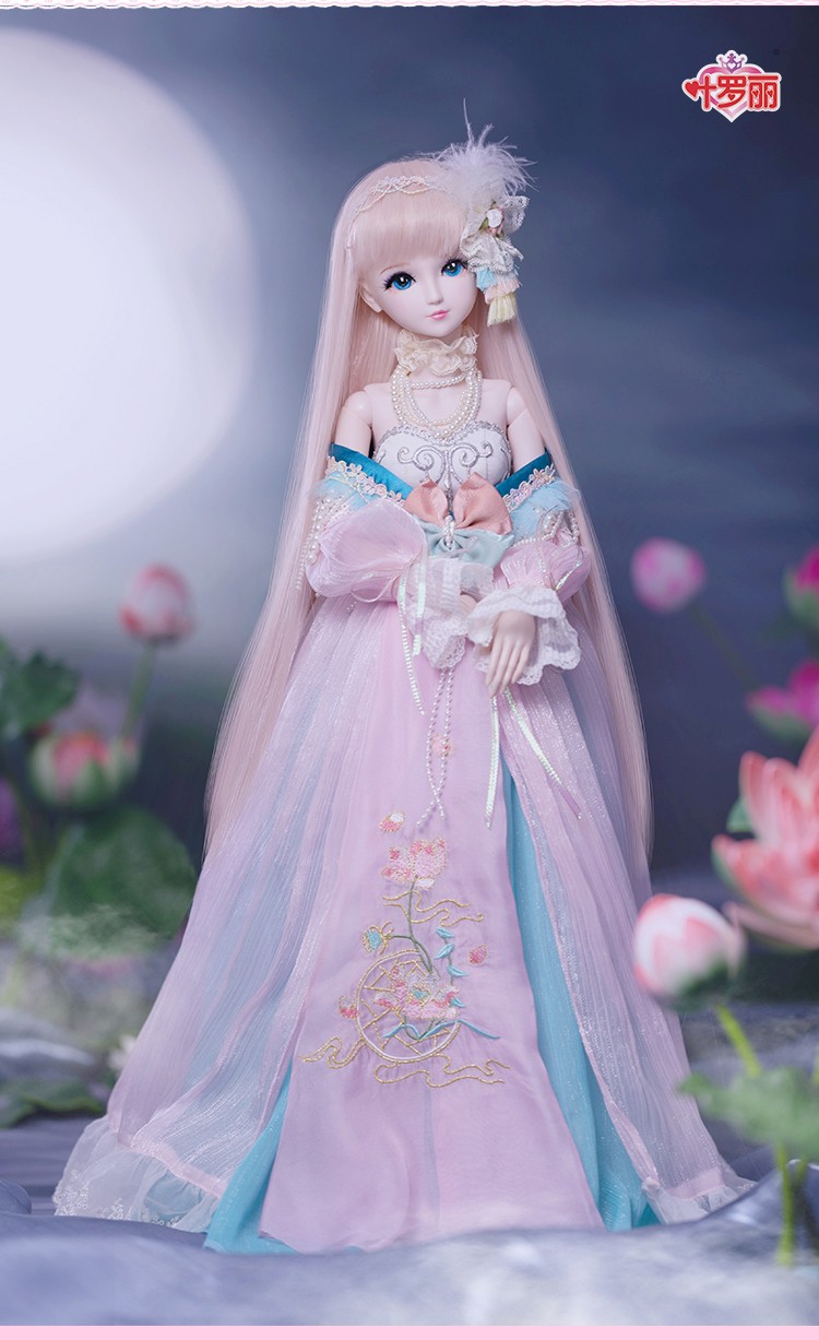 娃娃衣服女孩仿真过家家玩具公仔人偶公主裙儿童礼物甄萌蓝孔雀1衣1鞋