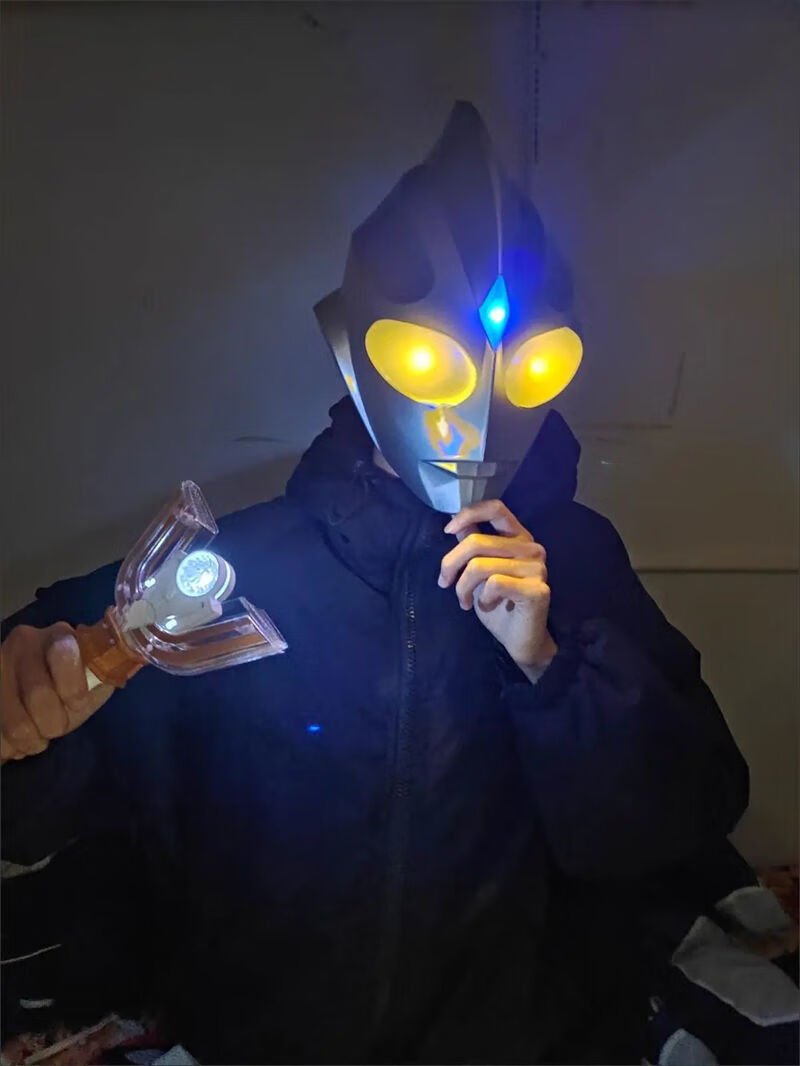 迪迦头套奥特曼头套迪迦面具cos道具变身器赛罗抖音同款紧身衣表演服