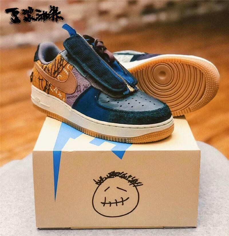 travisscottxairfore1ts联名af1鬼脸拼接空军1号cn240590空军鬼脸拼接