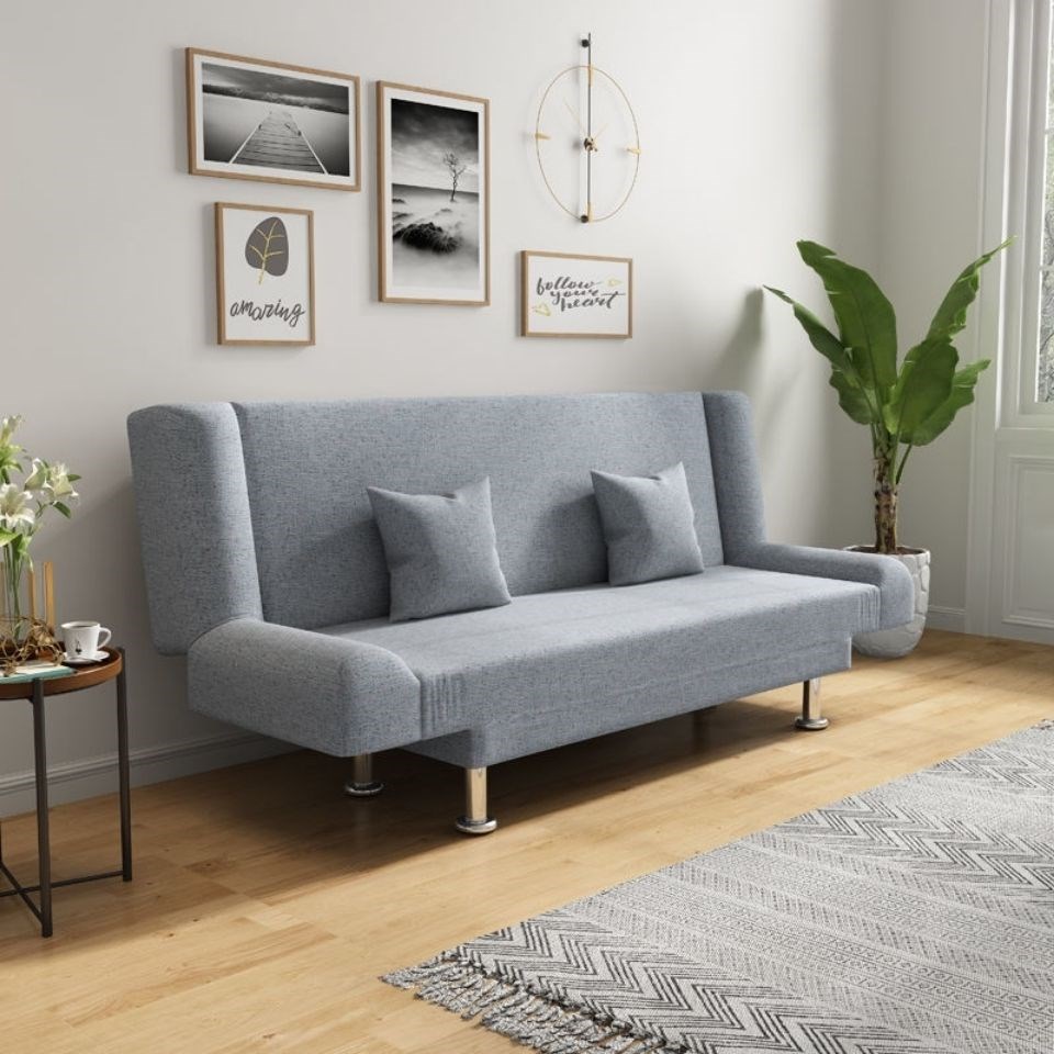 小型沙发布艺沙发床客厅小户型出租房简易可折叠两用懒人出租屋搬家小
