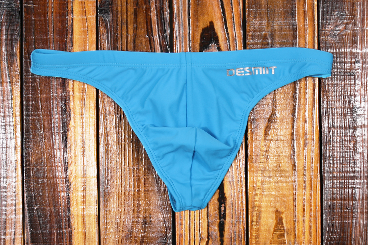 游泳裤头男纯色露臀男士比基尼泳裤超低腰性感丁字泳裤 白色 xl