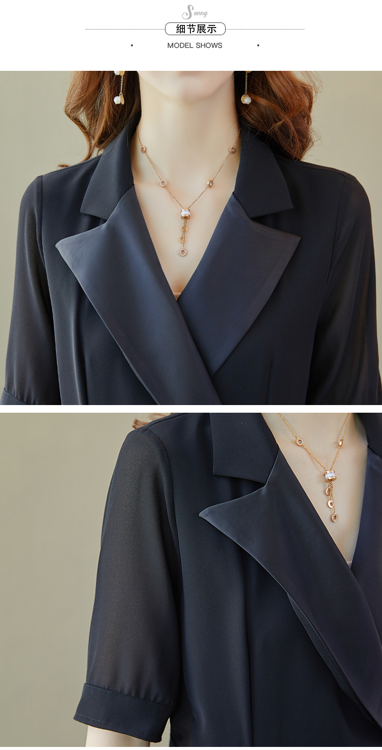 连衣裤女2020夏新款韩版短袖高腰收腰显瘦长裤西装领连体裤阔腿裤