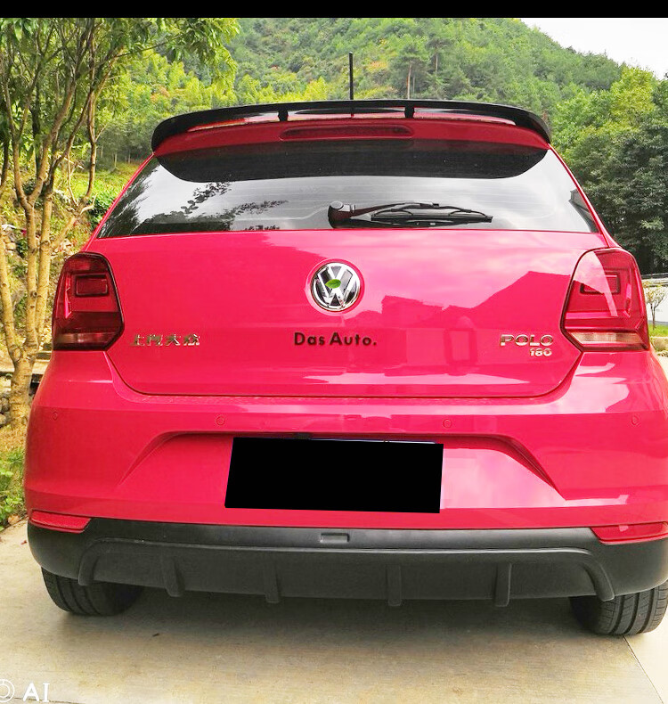 诺纳 适用polo尾翼11-19款大众波罗改装顶翼20款新polo plus运动款
