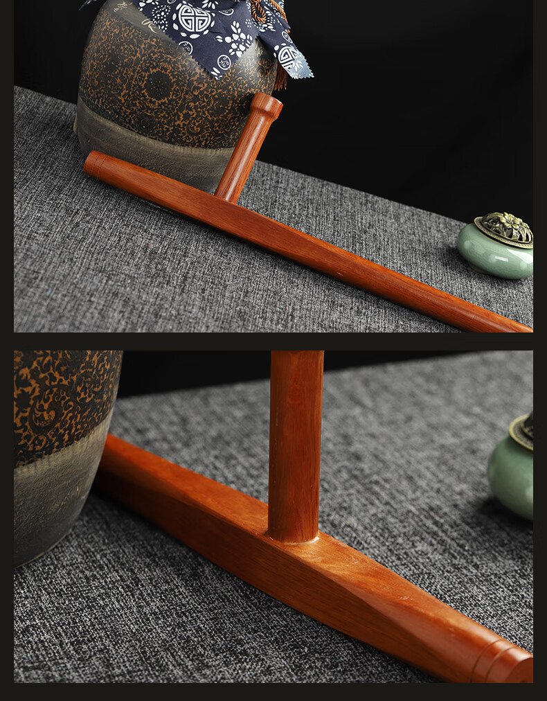 恋拓(liantuo) 青冈木武术双拐 浮萍拐t型拐子丁字棍 东方棍 送背袋