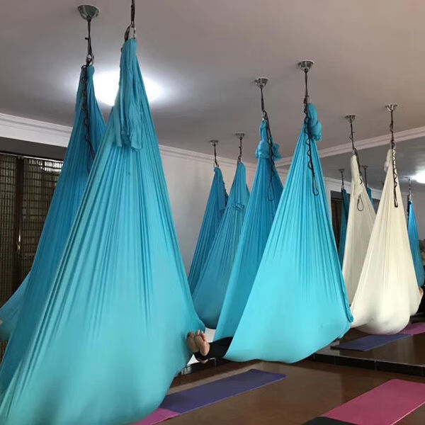空中瑜伽吊床家用反重力微弹吊床布悬挂式伸展带私教瑜伽馆用深紫色7
