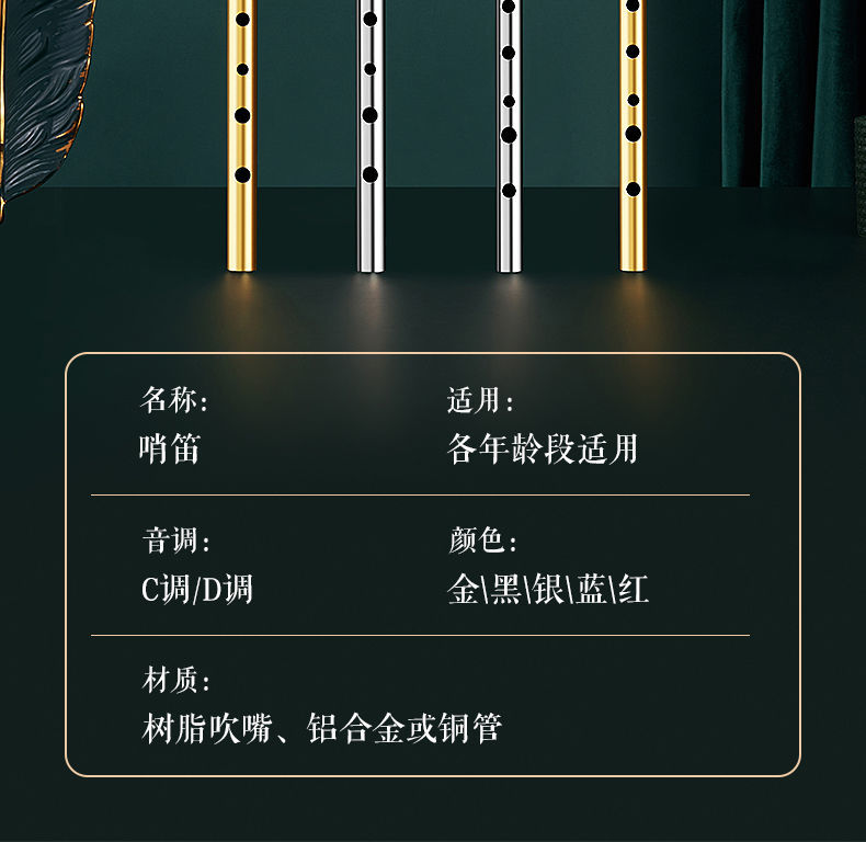 精選愛爾蘭哨笛c調d調笛子初學兒童演奏高音直笛豎笛樂器小學生用卡奇