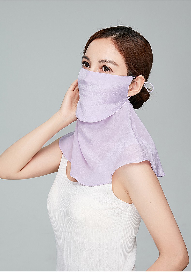 杭丝路 防晒面纱冰丝巾女夏季遮脸罩口鼻罩面部遮全脸挂耳魔术贴开口