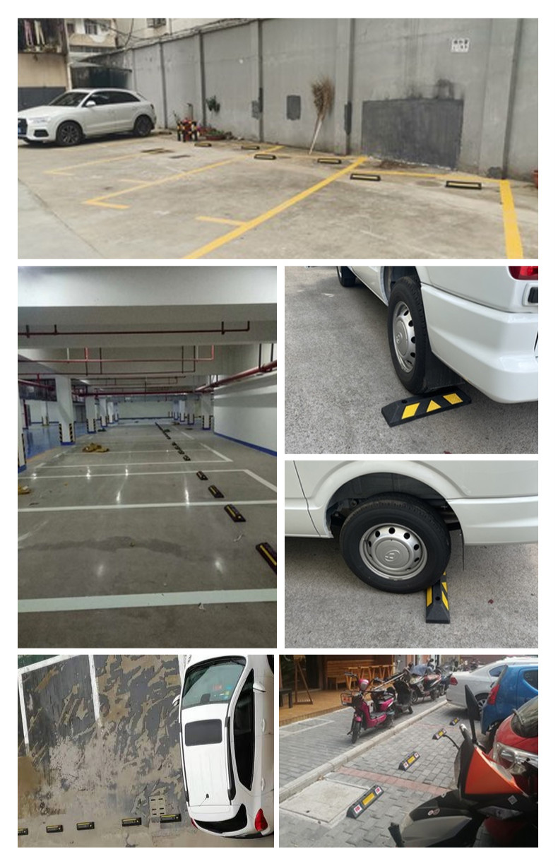 停车位倒车轮挡车器车库橡胶止退器限位器定位器橡塑停车桩阻车器韩式