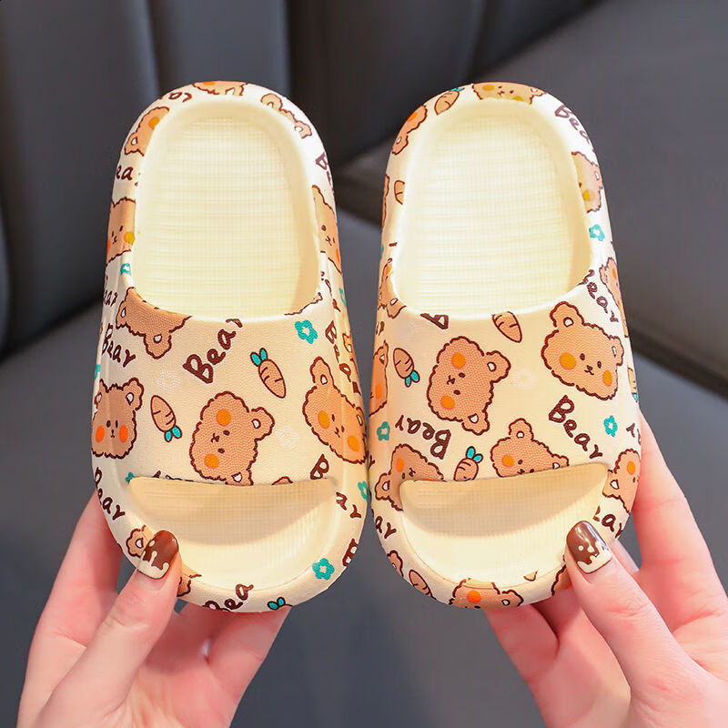 贝贝蝉小孩子穿的夏季儿童凉拖鞋亲子网红男女孩卡通防滑软底室内男