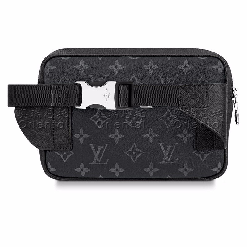 路易威登lv男包outdoor 老花配皮腰包胸包 m30247白色代购