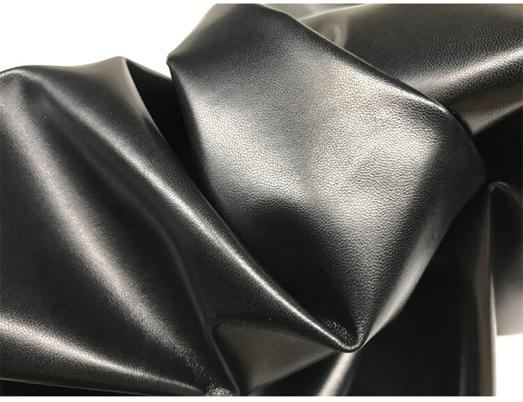 羊皮皮料整张薄04mm黑色羊皮皮革头层绵羊皮料面料皮衣制衣diy修补9