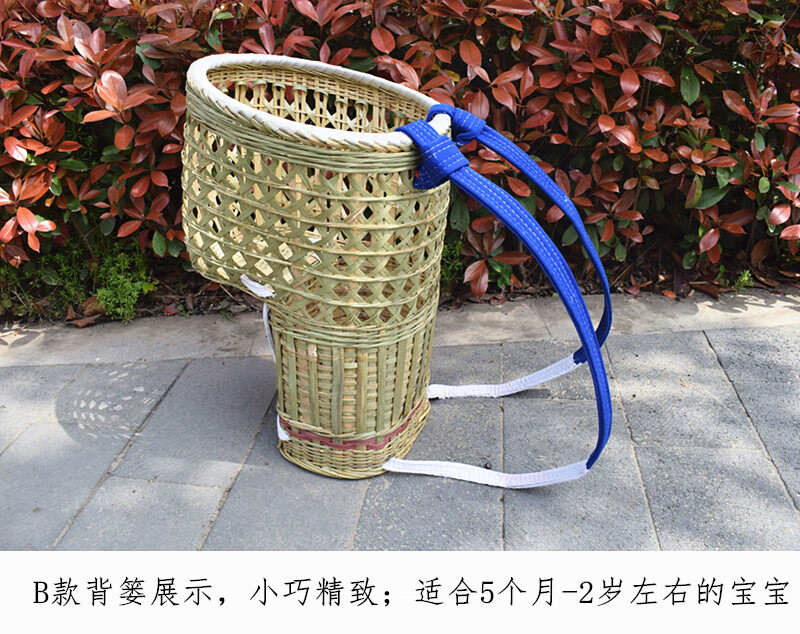 背娃娃的背篼竹编背篓背篼娃娃婴儿童宝宝小孩背娃背筐背椅背带椅四季