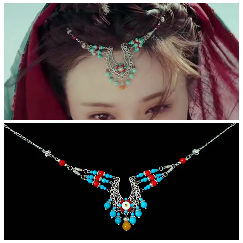 东宫曲小枫同款古装额饰配饰古风cos汉服搭配眉心坠沙漠拍照头饰项链