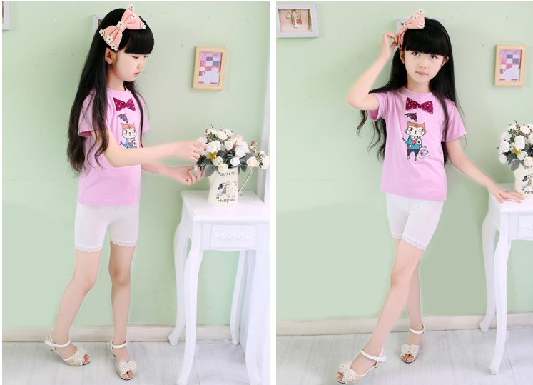 品牌童装新品 3-12岁女童安全裤莫代尔五分打底裤202