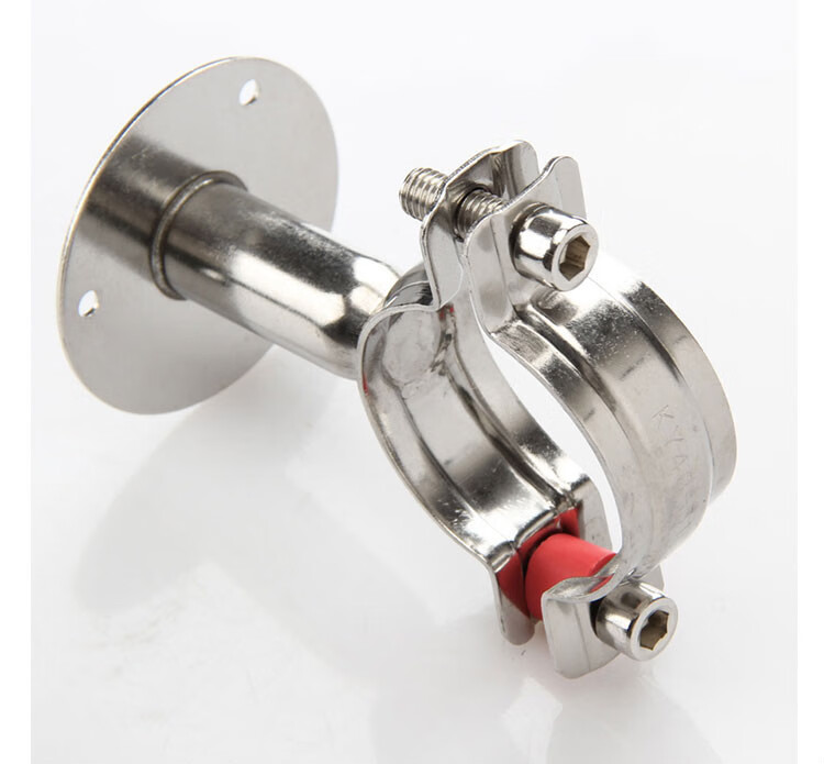 管支架304不锈钢带底座墙面水管固定卡扣抱箍管子紧固托架骑墙码19