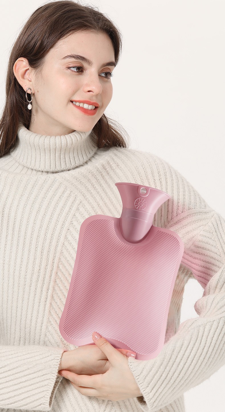 2022新款热水袋注水暖水袋加厚大号注水暖手袋配绒布套可爱暖手宝女生