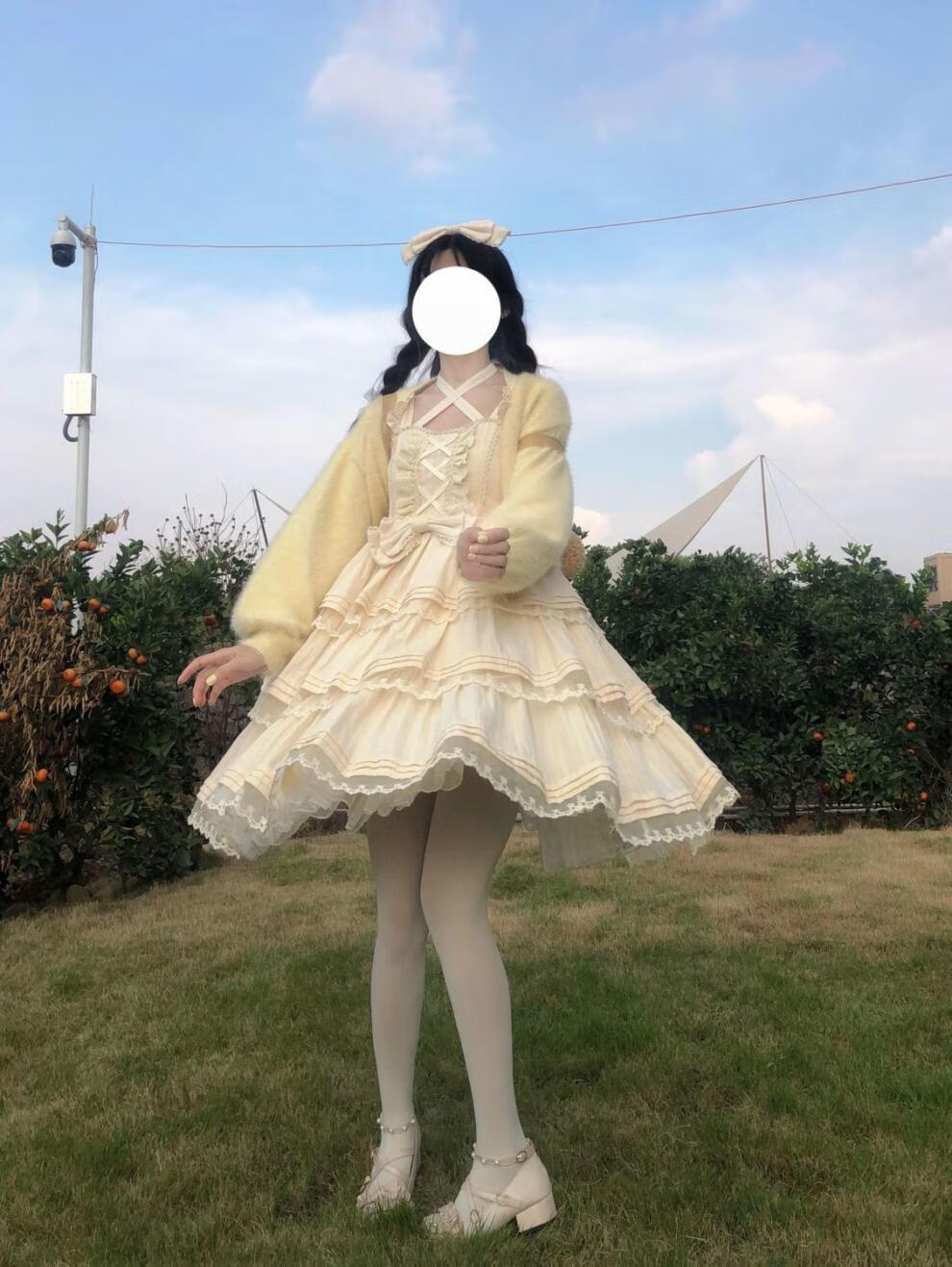 初恋白糖少女lolita甜辣妹风吊带jsk连衣裙绿色s