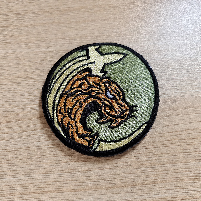 酷否 森林 老虎士气徽章 魔术贴章 刺绣布贴 虎头猛兽 战术霸气动物