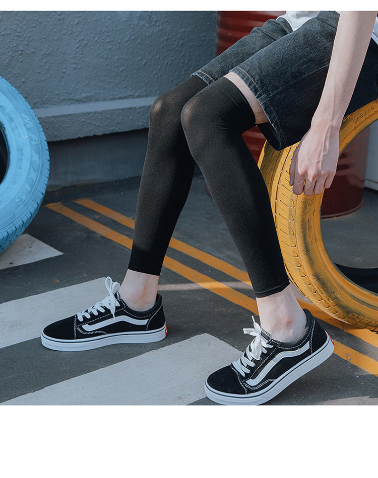 冰丝防晒腿套男女骑行袖套户外运动跑步篮球护腿防蚊遮纹身腿套大