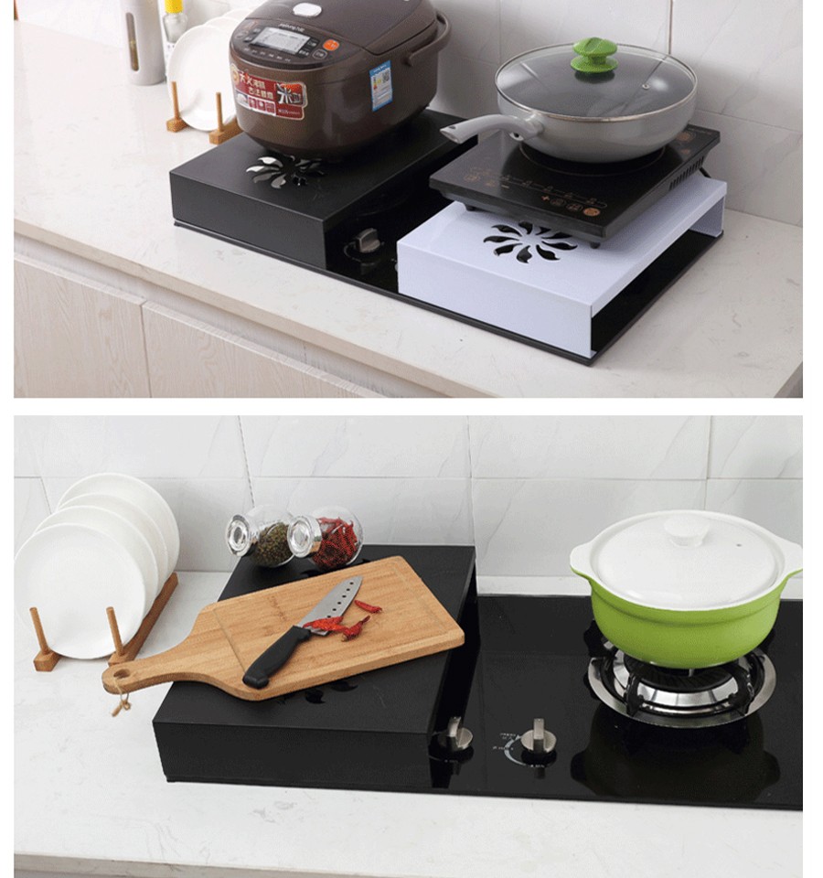 妃汐蒂轻奢置物架电磁炉支架子电陶炉电饭煲架微波炉架盖板架子抖音网