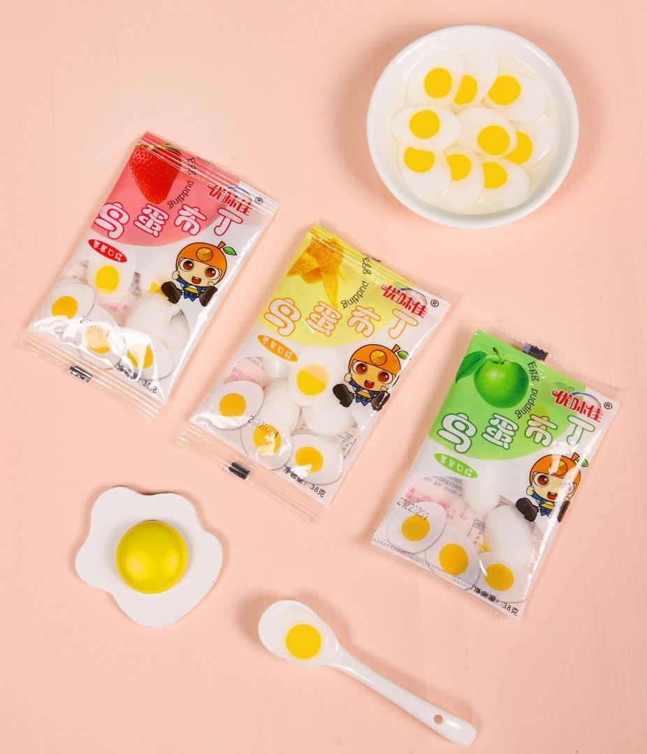 鸡蛋布丁果味果冻乳酸多口味休闲零食哄娃神器混合口味实发20包买10包