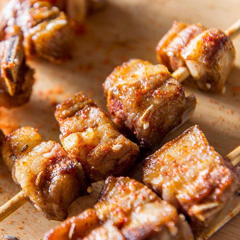 烧烤羊排串鲜羊排新鲜冷冻烧烤食材半成品烤肉串食品小吃10串一包