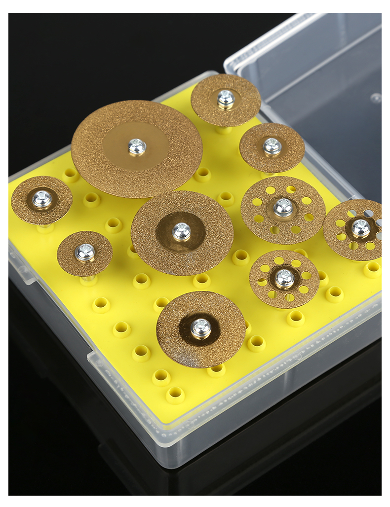 桑菽镀钛金刚砂切割片玉石玻璃砂轮片电磨小切片小锯片美缝清缝迷你型