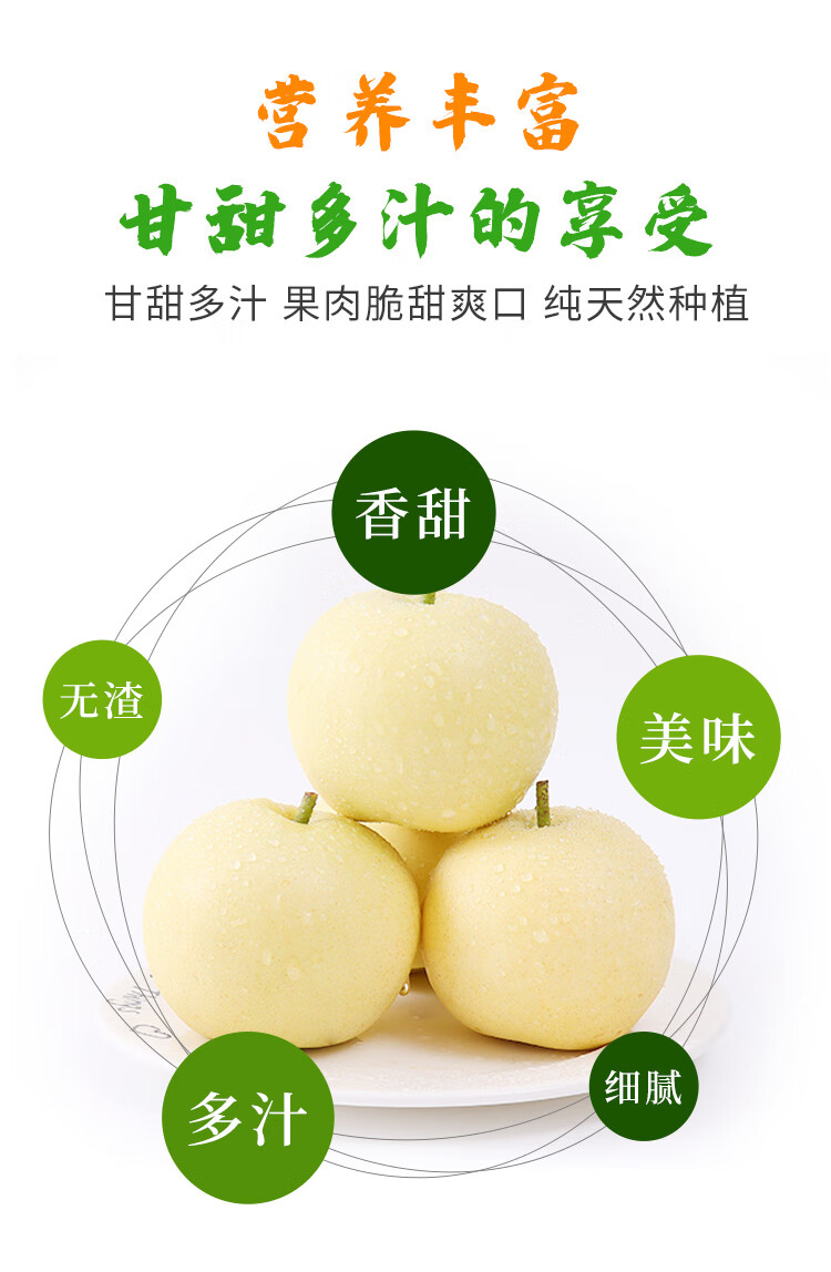 新鲜梨子河北皇冠梨9斤应季水果脆甜当季水果白梨子5斤 装9斤【图片