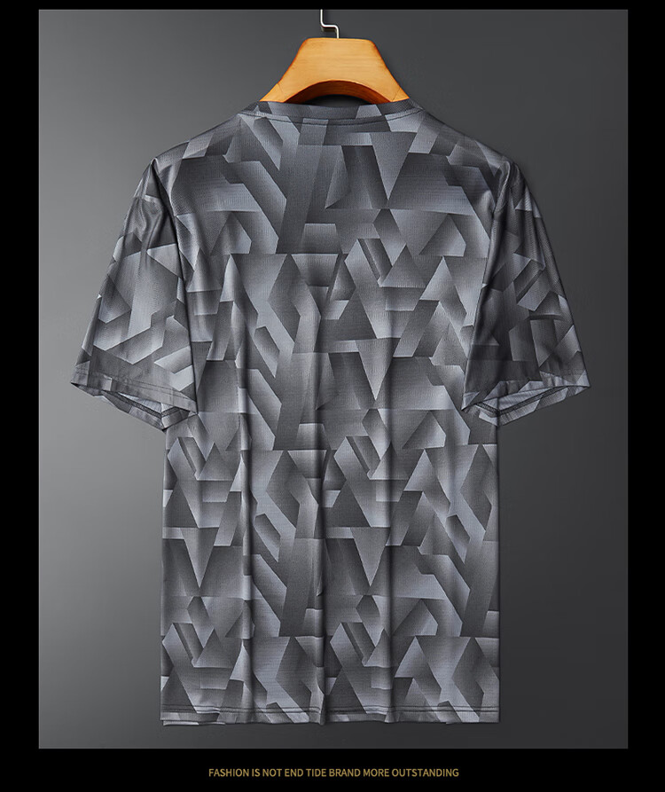 nob胖子冰丝t恤男网眼大码短袖宽松加肥加大夏季运动男装半袖汗衫潮