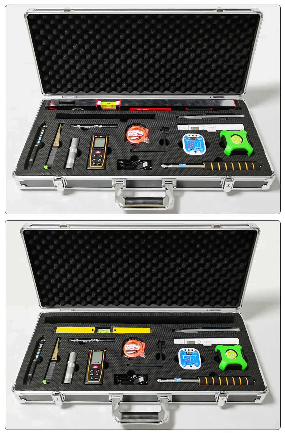 定制良测铝合金靠尺2米折叠数显水平尺高精度验房工具电子垂直检测尺m