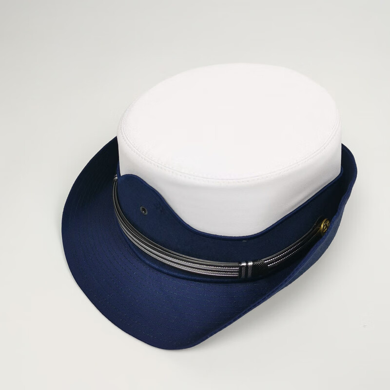 大檐帽陆专职员救援子女士卷檐帽男白色大盖帽指挥长 男消员 头围60