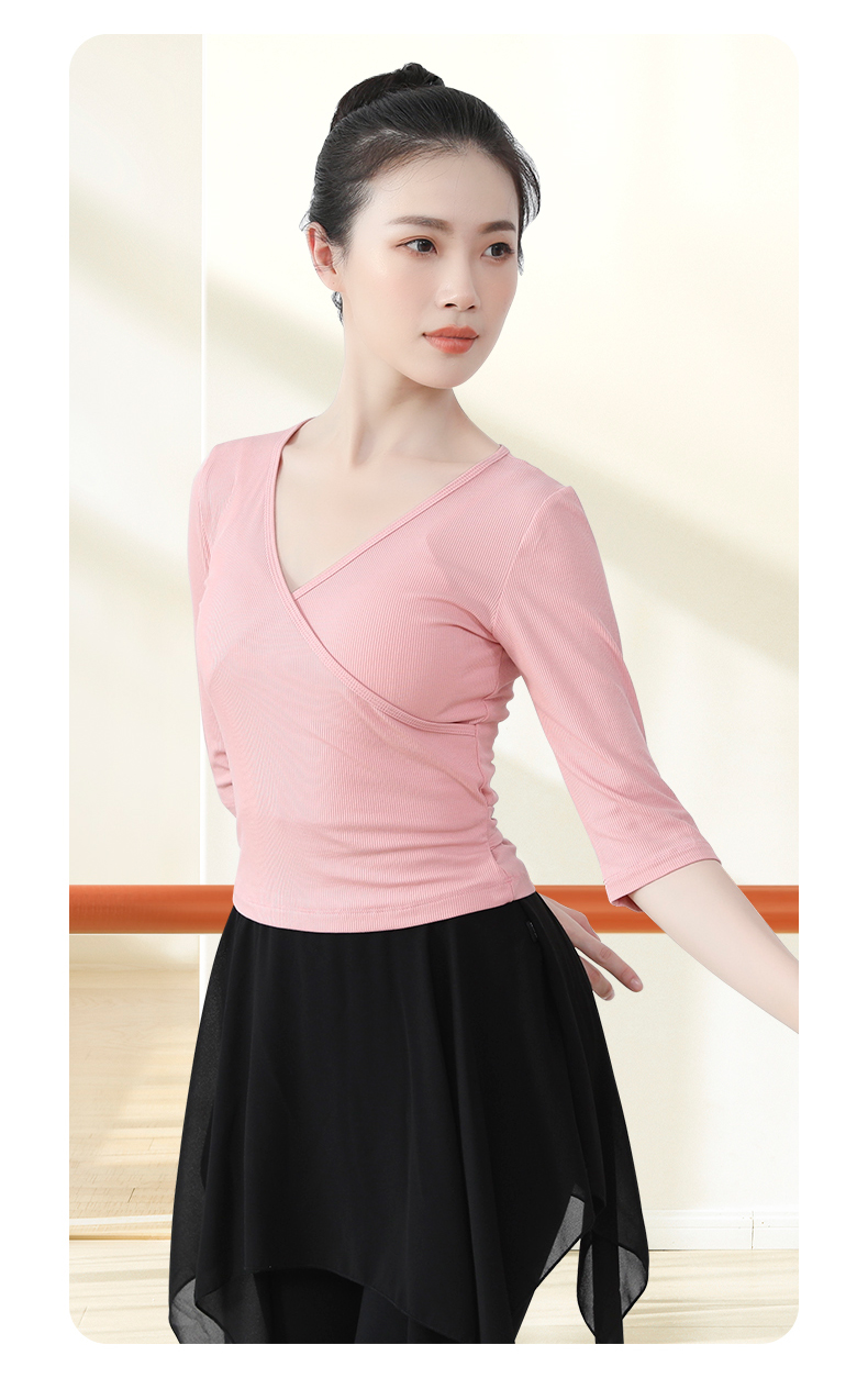 春夏舞蹈服女练功服上衣现代舞芭蕾形体训练服装练功拉丁舞舞蹈裤林朝