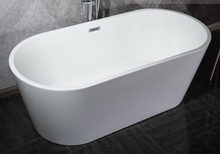 科勒京 独立式亚克力酒店工程浴缸家用双人情侣椭圆形大浴缸加深泡澡