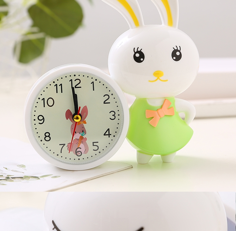 小兔子闹钟 学生卡通闹钟静音儿童可爱小兔子闹钟卧室创意个性懒人网