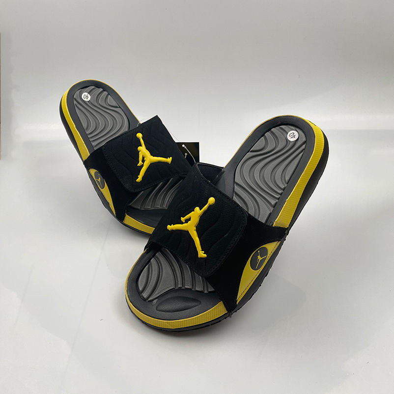 aj拖鞋夏季13代男女飞人篮球运动休闲防滑软底凉拖鞋4代荧光绿正码40