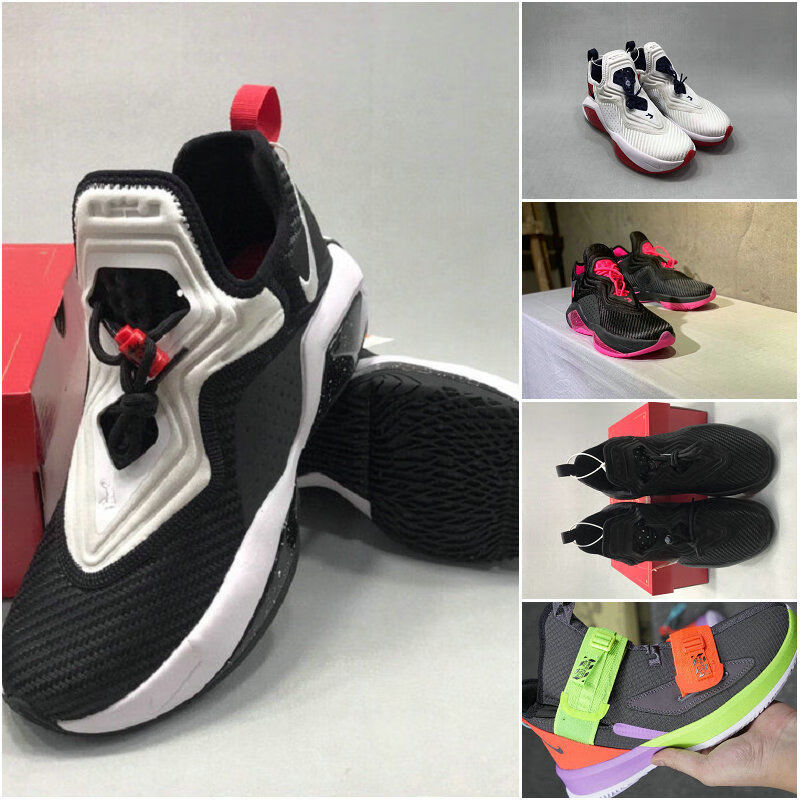 纯原詹姆斯士兵14代黑粉乳腺癌黑白红全黑13代湖人黑白绿篮球鞋战士