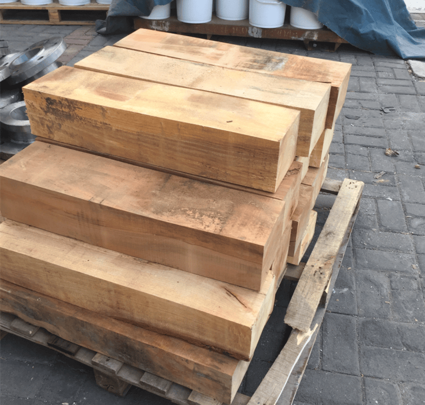 吊车支腿垫木泵车垫板起重机随车实木垫块垫脚2535吨枕木硬杂木提手丶