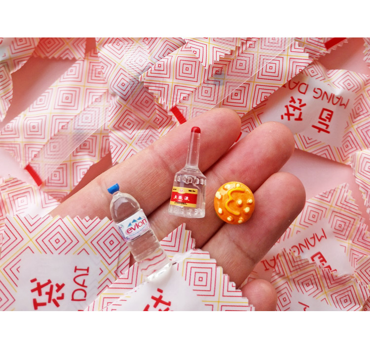 微缩食玩市盲袋20个迷你食物模型玩具摆件自制盲盒小物品文具 微缩