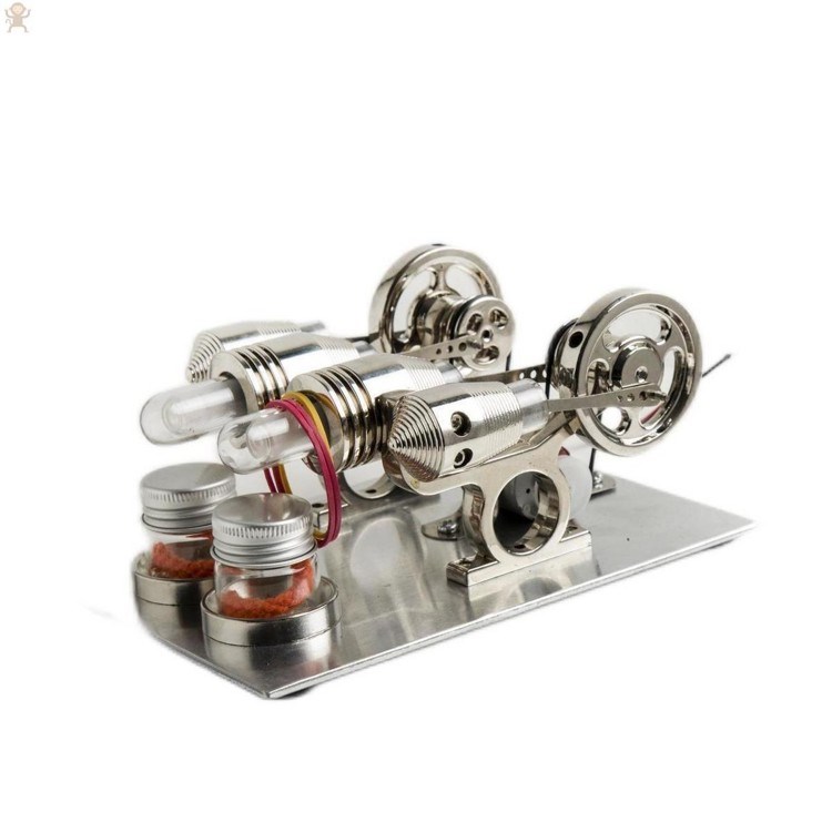 新款斯特林热机斯特林发动机模型可发动斯特林发电机引擎斯特林热机