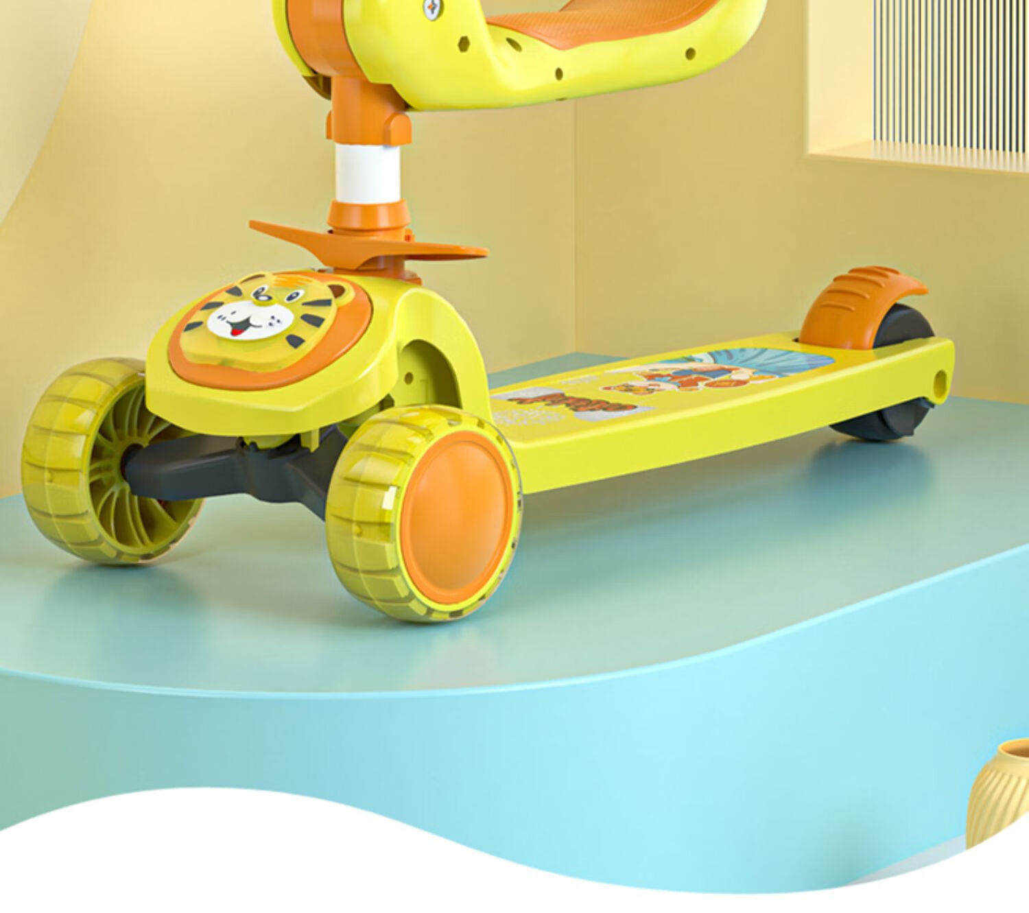 萌兔王子宝宝车子13岁儿童滑板车儿童款可坐可骑滑女孩公主款男童女童