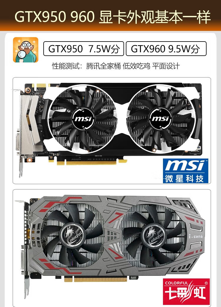影驰gtx750ti 960 950 1060显卡2g3g4g 650台式游戏独立电脑显卡 11gb