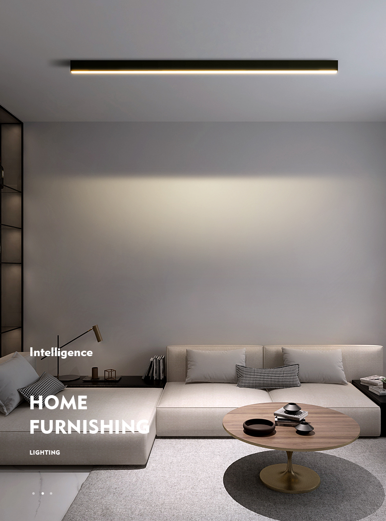 冠普龙明装线条吸顶灯客厅无主灯照明长条led走廊过道阳台衣帽间线性