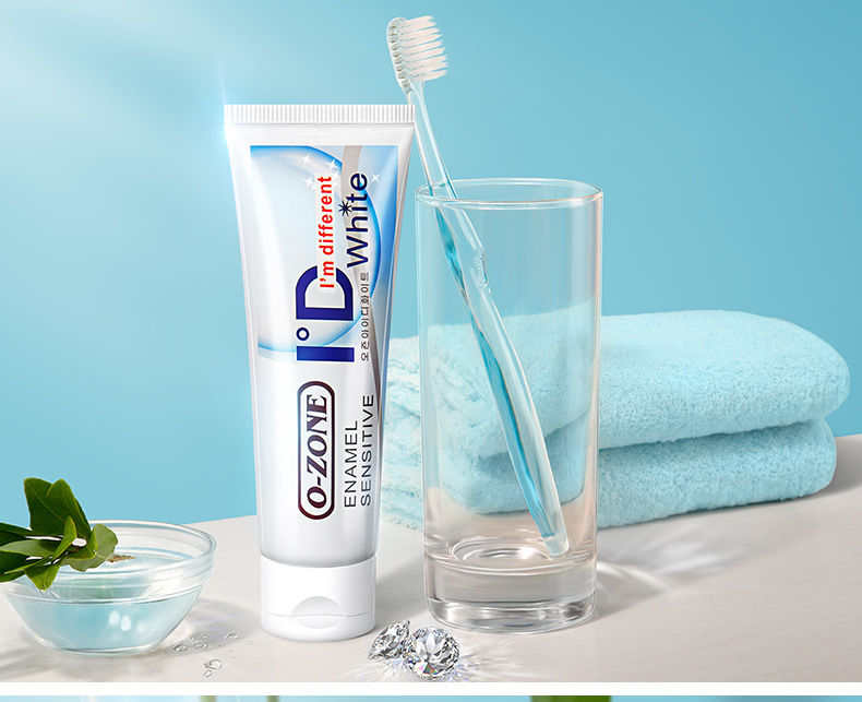 【官方旗舰】韩国进口o-zone/欧志姆钻石炫洁牙膏100g去牙渍口气清新