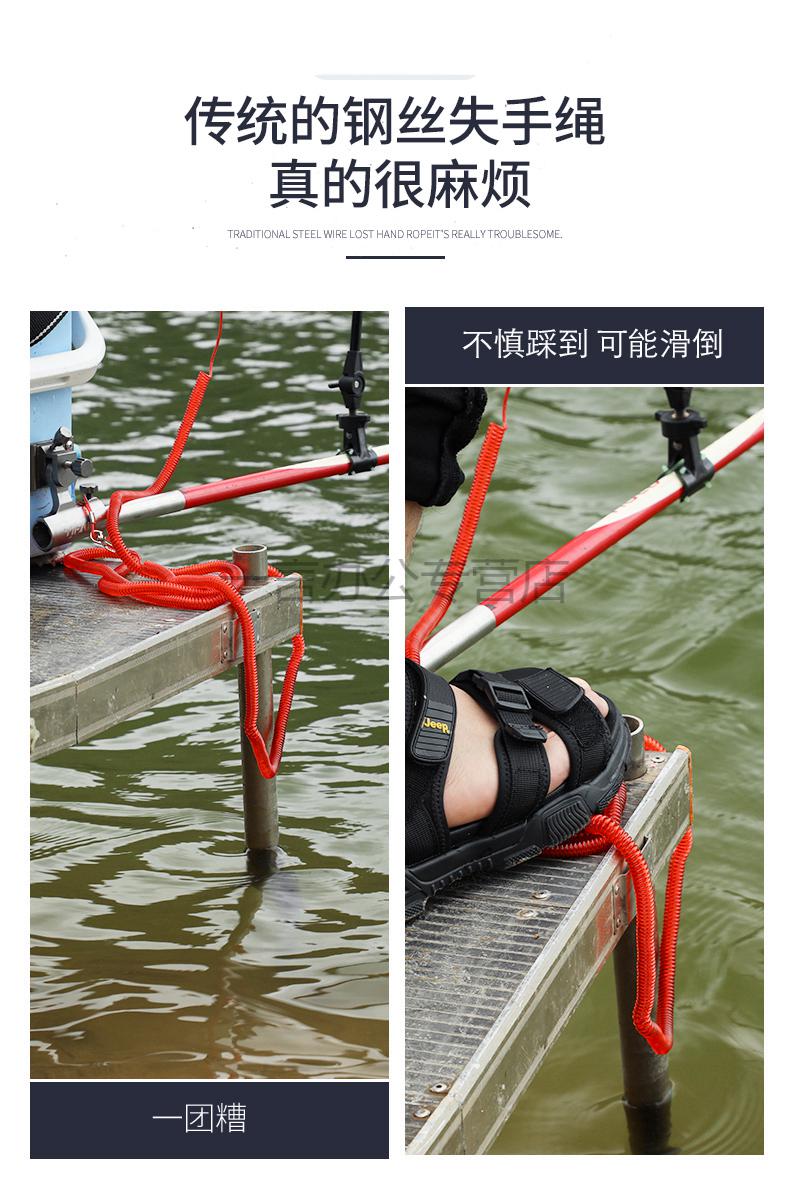 大物加粗自动伸缩收缩盒式脱手绳一代自伸缩失手绳拉伸长度20米无配件