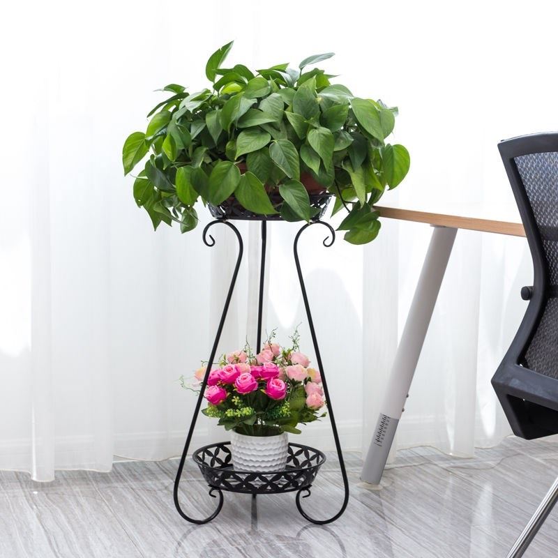 铁架花架落地式型大型放花盆的铁艺花架盆景架子底座户外铁架屏风庭院